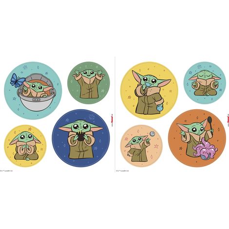Komar Fenstersticker - Disney Grogu - Padawan - 30 x 30 cm - Fensteraufkleber - für Kinderzimmer (1/4)