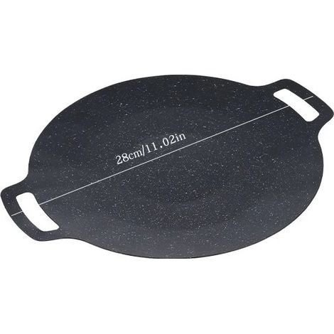 (28 cm) Moule à pâtisserie rond antiadhésif en aluminium avec couvercle, moule à pâtisserie en fonte pour barbecue d'extérieur (1/5)