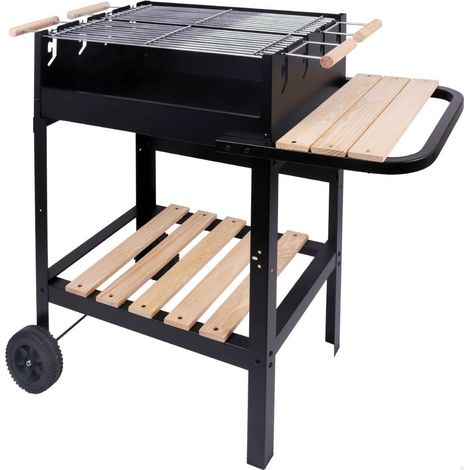 Aktive Barbacoa charbon double grille noire 100 cm (1/5)