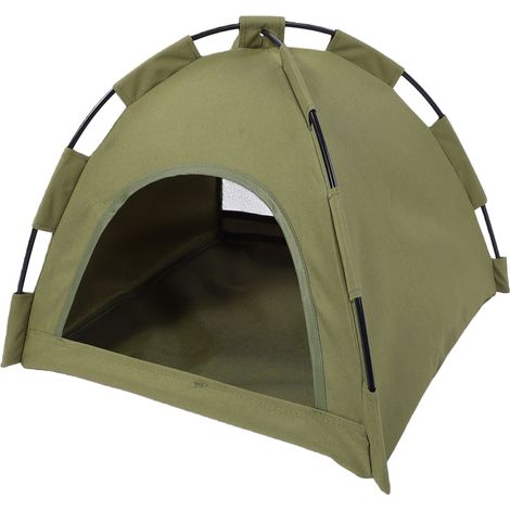 Tente pour animaux de compagnie avec fenêtre en filet aéré – Tente portable pour petits chiens et chats, lit-nid, idéale pour le camping, la plage et le parc,Taille L : 55 x 55 x 38 cm (1/5)