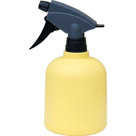 Arrosoir en plastique avec bec verseur réglable pour l'arrosage des plantes ou le nettoyage ménager. (Jaune, 600 ml) (1/3)