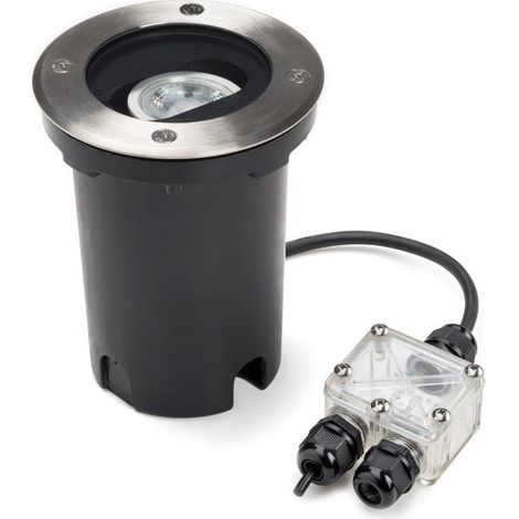 Konstsmide Ground spot Encastré au sol rond en acier inoxydable effet extérieur GU10 faisceau réglable, IP65 (1/3)