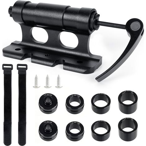 Soporte de montaje para horquilla de bicicleta, soporte para horquilla de bicicleta para coche con 2 correas de montaje, portabicicletas de aleación de aluminio para remolque o portaequipajes de techo (1/5)