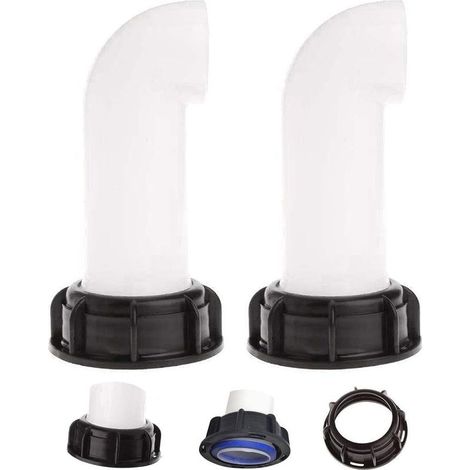 1000L Garden Tank Connector 2' Extension Drainage Valve Accessories, Hose Tap, Dedicated Drainage Tube Suitable for IBC Garden Water Tank (2 pcs) (1/5)
