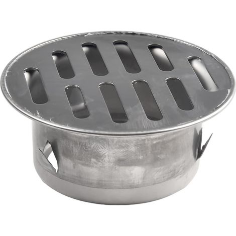 Runder Bodenablauf – 1 Stück – Edelstahl – Verstopfungsfrei mit flacher Öffnung – Für Garten, Dach, Balkon – Durchmesser 63 mm (1/5)