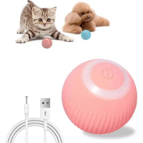 Balle interactive intelligente pour chat à roulettes automatique, jouet d'entraînement électrique pour chatons avec LED (1/5)