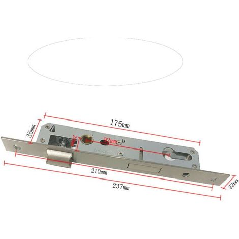 Serrure à mortaise à point unique en acier inoxydable de 92 mm pour portails de jardin