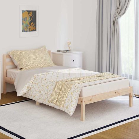 vidaXL Bed Frame without Mattress Solid Wood Pine 100x200cm (1/5)