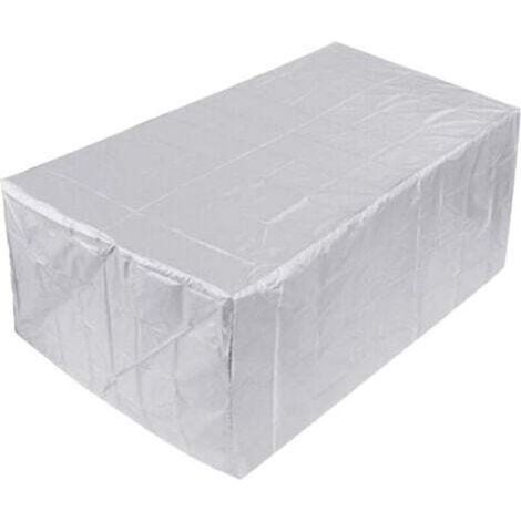 Winddichte Schutzhüllen für Gartenmöbel, wasserdichte Schutzhüllen aus 210D Oxford-Gewebe, Schutzhüllen für Gartentisch, Stühle und Sofas (Silber, 215 x 135 x 75 cm)