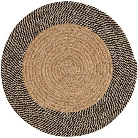 Tapis de sol rond tissé de style japonais (S)-- (1/5)