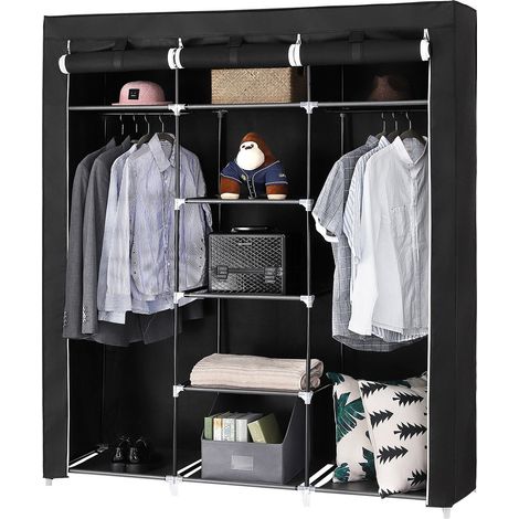 Songmics – Penderie en tissu 175 x 150 x 45 cm – Housse en tissu avec fermeture éclair – Charge max 15 kg – RYG12B