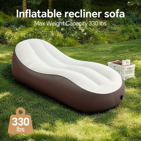 Canapé Gonflable Camping – 180x84x60cm, Portable. Pour Pique-nique/Plage/Maison. Modèle (Standard). (1/5)