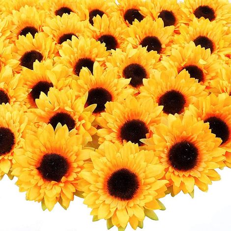 10 têtes de tournesol artificielles, marguerites artificielles-AquaForge (1/4)