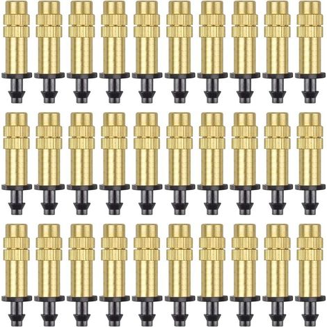 RGE 30 pièces buse d'atomisation réglable en cuivre pulvérisateur d'irrigation goutte à goutte 4/7mm atomisation micro aspersion équipement d'irrigation refroidissement serre de légumes de jardin (1/5)