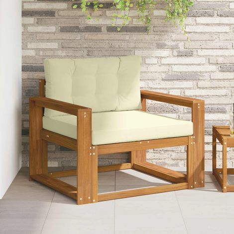 Outdoor Mittelsofa Massivholz Akazie Natur