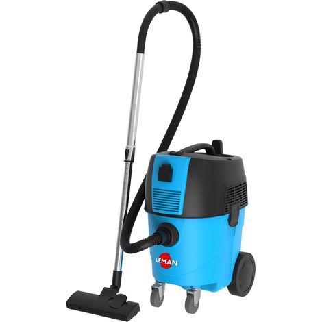 Leman – Aspirateur professionnel 30L – Décolmatage automatique filtre HEPA – Prise synchronisée pour outils électroportatifs – Cuve polypropylène