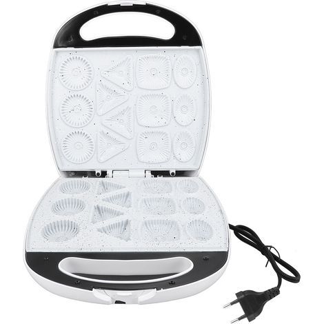 Electric cookie maker with safety handle, compact, non-stick, 13 holes, for waffles, breakfast, EU plug, 220V (1/5)