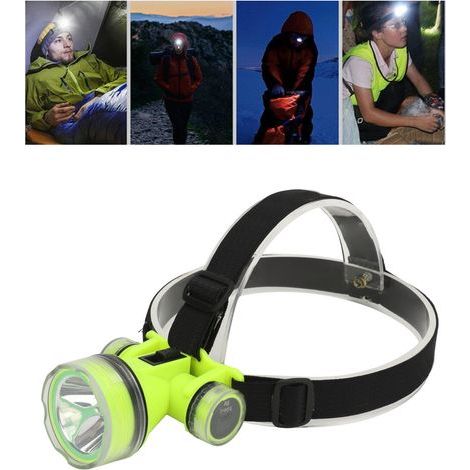 Lampe Frontale LED Rechargeable Lampe Frontale de Plongée pour Course à Pied en Plein Air Camping Pêche,DUBUNS (1/5)