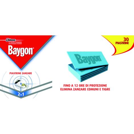 Baygon 30 piastrine antizanzare zanzare per elettroemanatore emanatore