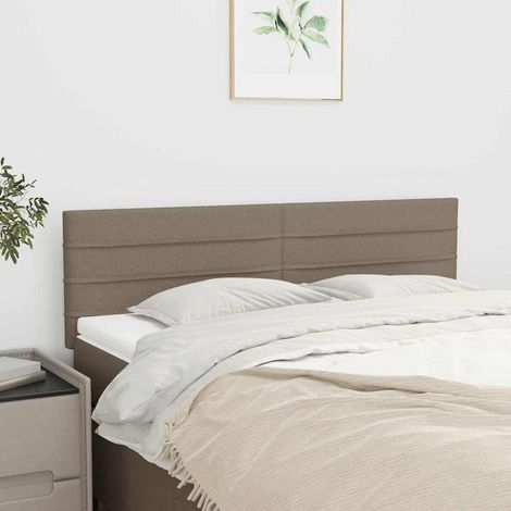 Lot de 2 Têtes de lit Style Classique Armoires de lit - Taupe 72x5x78/88 cm Tissu BV347432 - BonneVie (1/5)
