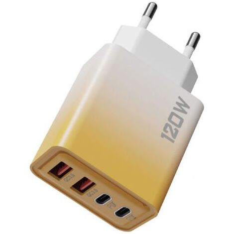pair Chargeur à plusieurs niveaux de 120 W, 4 ports (2 ports PD + 2 ports USB-C), lot de 1 (1/3)
