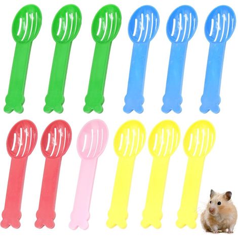 Mini Pelle de Nettoyage,12 Pelles à Sable pour Hamsters et Petits Animaux,Tamis à Déjections Animales,pour Animaux de Compagnie (1/5)