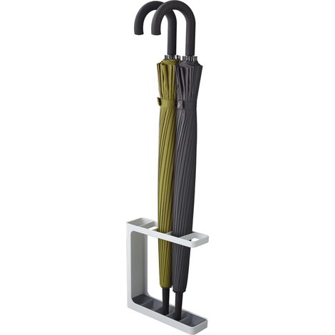 Grind Porte-Parapluie, Blanc, Acier/Polypropylène, Minimaliste, 23.5 x 6.5 x 24.3 c m (1/5)