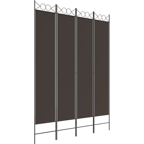 4-Panel Room Divider Brown 160x220 cm Fabric vidaXL