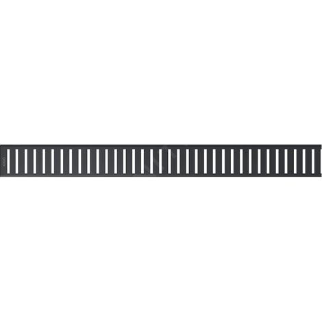 Grille en acier mat K3 pour drainage linéaire APZ1/APZ101 noire 300 kg (1/2)