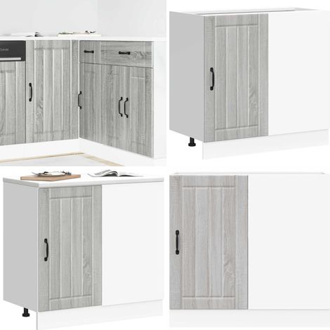 vidaXL Meuble de base de lavabo Lucca sonoma gris bois d'ingénierie (1/5)