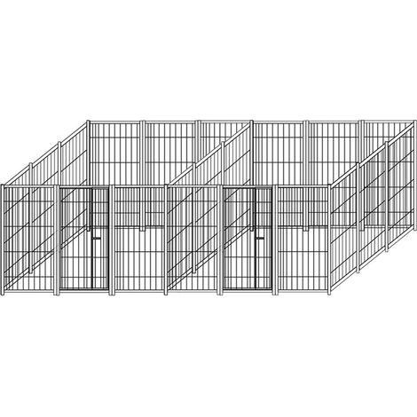 2 box uniti per cani da esterno con zincatura a caldo ciascuno da 300x300xh180 cm (1/5)