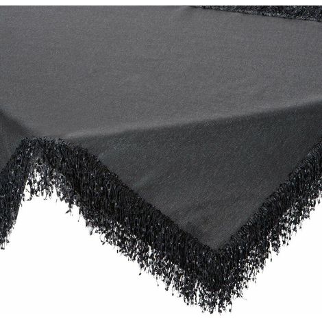Elegante mantel de jaspe de 85x85 cm, color negro. (1/5)