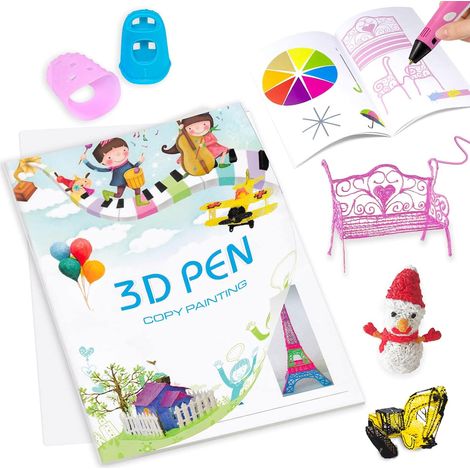 Livre de Dessin pour Stylo 3D, 40 Gabarits et Pochoirs (1/5)