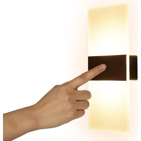 Applique murale LED tactile - Veilleuse magnétique moderne rechargeable par USB, luminosité réglable, lumière blanc chaud 3000K