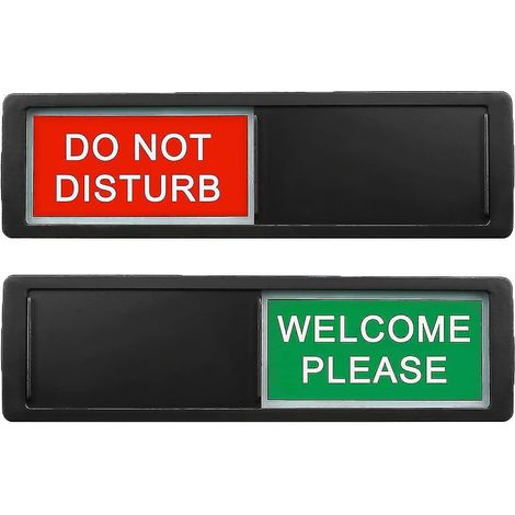 Offene/geschlossene Tür, Schiebetür für mehr Privatsphäre, schwarzer Indikator – „Bitte nicht stören“-Schild. (1/5)