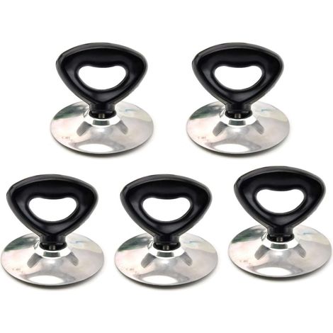Poignée De Couvercle De Casserole - 5 Pièces - Compatible Avec Couvercles En Verre Métal Ou Céramique - Fixation Rapide Sans Outil - Pour Ustensiles De Cuisine Plastique Ou Métallique