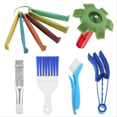 Ensemble de 6 brosses pour climatisation, peigne d'évaporateur en acier AC-SSZFV (1/5)