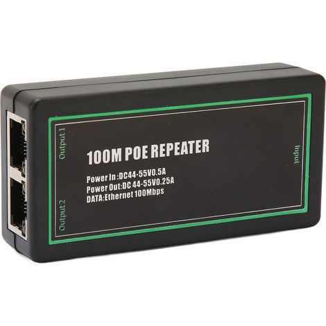 Répéteur/répartiteur PoE standard Gigabit pour caméras IP, prêt à l'emploi. (1/5)