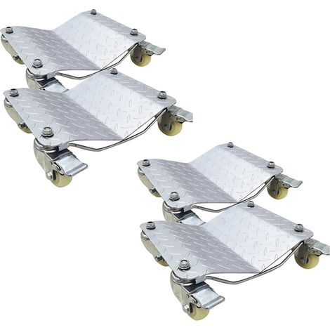 Car Tyre Skate Wheel Dolly x4 (1500LB Heavy Duty Vehicle Positioning Trolley)