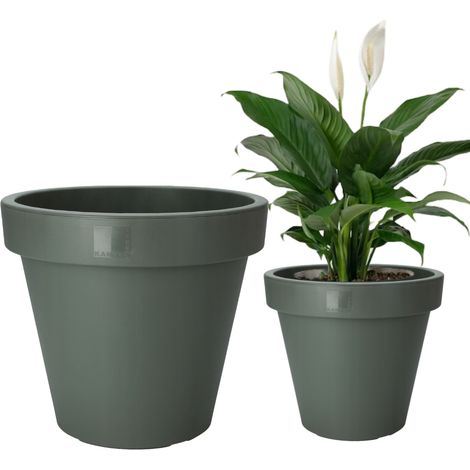 Pot de jardin en plastique vert 50 cm