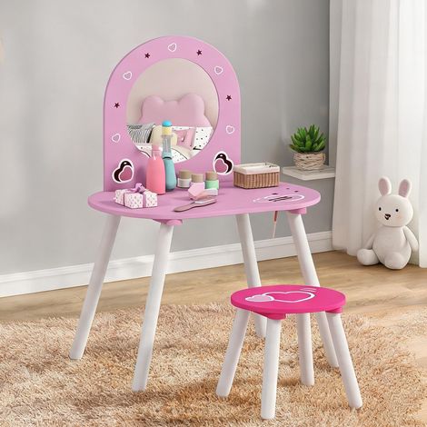 Lit enfant coloris rose en mDF Legno di Pino 60 x 43,5 x 83 cm (1/5)