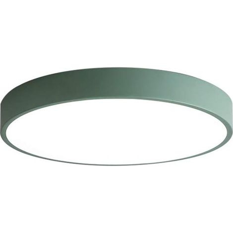 Einfache farbige LED-Deckenleuchte, kreativer moderner nordischer Stil, 3 Farbtemperaturen, Schlafzimmer, Esszimmer, Wohnzimmer, grün, 30 cm. (1/4)