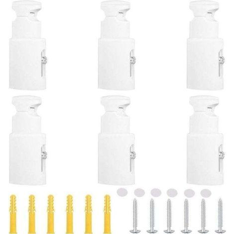 6 Pièces Fixation Seche Serviette Fixation Radiateur Fonte Support Radiateur Distance Réglable Support Radiateur Convient aux Radiateurs de Salle de Bain Droits ou Courbes (1/4)