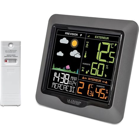 Drahtlose wetterstation mit farb-lcd-bildschirm - La Crosse Technology - WS6822-SILVER
