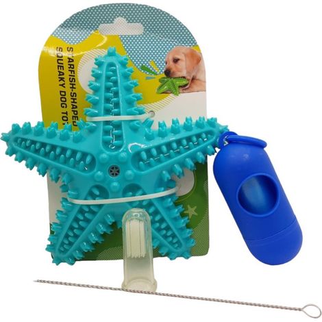 Set per cani con snack dentale blu