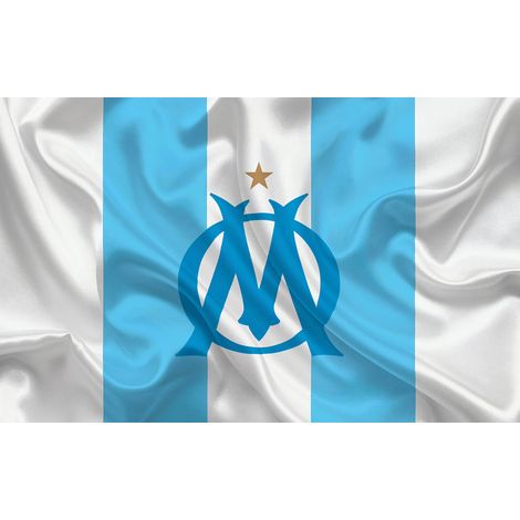 Papier peint panoramique Foot / Football - OM - Olympique de Marseille - 130 cm x 81 cm (1/2)