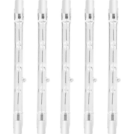 Ampoule halogène R7s à intensité variable de 118 mm en forme de stylo, lumière blanche chaude 2800K spot linéaire R7s de 1500 lumens, AC220-240V. (1/5)
