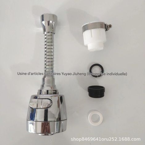 Aérateur de robinet rotatif universel - 3 modes de jet - Anti-éclaboussures (1 long + 1 court) (1/5)