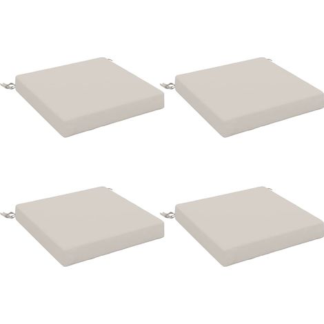 Coussins de siège 4 pièces SOEST 4 pc 100 % polyester Blanc vidaXL