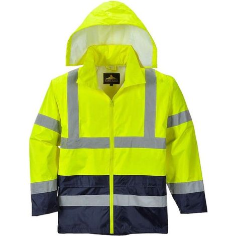 Veste de pluie Hi-Vis bicolore Jaune/Marine 2XL (1/2)